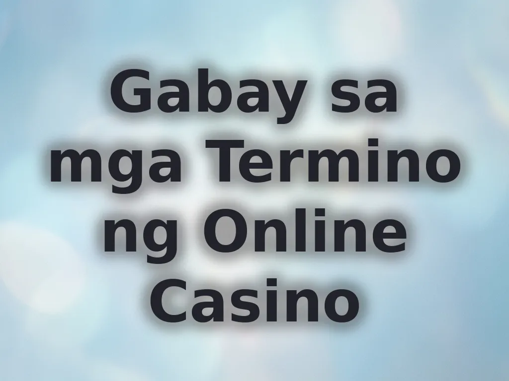 Glossary ng mga Termino